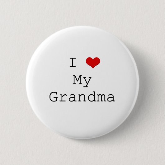 I Herz-Großmutter-Knopf Button (Vorderseite)