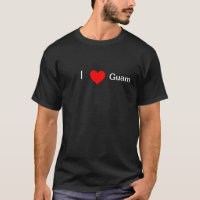 I Herz Guam (schwarzes T-Shirt)