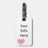 I Herz-Häkelarbeit - Gepäckanhänger (Rückseite vertikal)