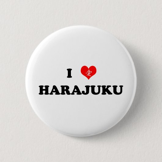 I Herz Harajuku Knopf Button (Vorderseite)