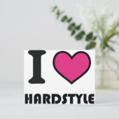 i Herz Hardstyle Postkarte (Stehend Vorderseite)
