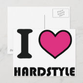 i Herz Hardstyle Postkarte (Vorne/Hinten)