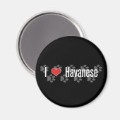 I (Herz) Havanese Magnet (Vorderseite/Rückseite)