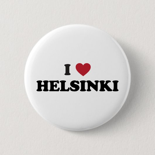 I Herz Helsinki Finnland Button (Vorderseite)