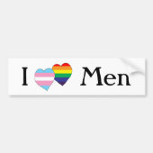 I Herz-Herz-Männer Autoaufkleber (Vorne)