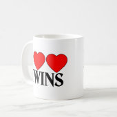 I Herz-Herz-Zwillinge Kaffeetasse (Vorderseite Links)