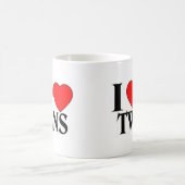 I Herz-Herz-Zwillinge Kaffeetasse (Mittel)