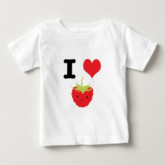 I Herz-Himbeeren Baby T-shirt (Vorderseite)