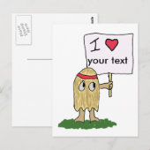 I (Herz) Hippie Dippy Hippie Postkarte (Vorne/Hinten)