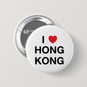 I HERZ-HONG- KONGAbzeichen-Button Button (Vorne & Hinten)