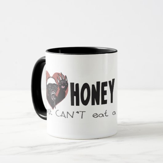 I Herz-Honig-Dachs Tasse (Vorderseite Links)