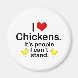 I (Herz) Hühner Magnet