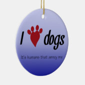 I Herz-Hunde Keramikornament (Rechts)