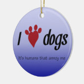 I Herz-Hunde Keramikornament (Links)