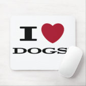 I (Herz) Hunde Mousepad (Mit Mouse)