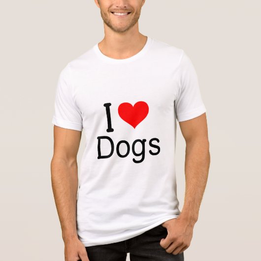 I (Herz) Hunde Tri-Blend Shirt (Vorderseite)