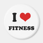 I Herz I Liebe Fitness Magnet (Vorne)