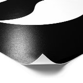 I Herz I Liebe Weiße Mustaches Fotodruck (Ecke)