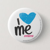 I Herz ich Aqua Button (Vorderseite)