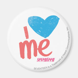 I Herz ich Aqua/Rosa Magnet