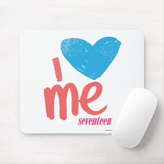 I Herz ich Aqua/Rosa Mousepad (Mit Mouse)