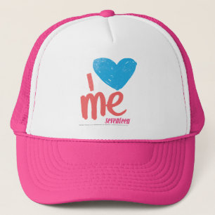 I Herz ich Aqua/Rosa Truckerkappe