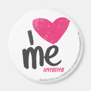 I Herz ich magentarot Magnet