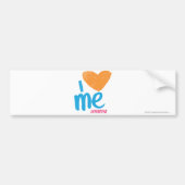 I Herz ich Orange/Aqua Autoaufkleber (Vorne)