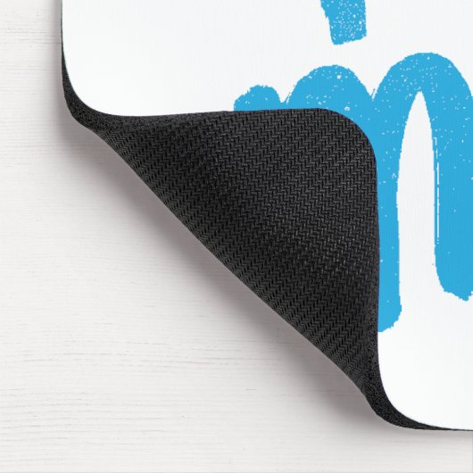 I Herz ich Orange/Aqua Mousepad (Ecke)