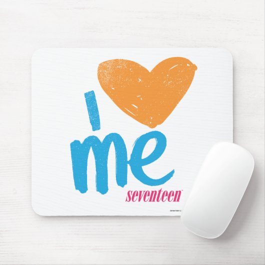 I Herz ich Orange/Aqua Mousepad (Mit Mouse)