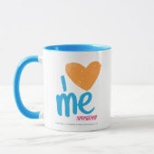 I Herz ich Orange/Aqua Tasse (Links)