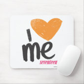 I Herz ich orange Mousepad (Mit Mouse)