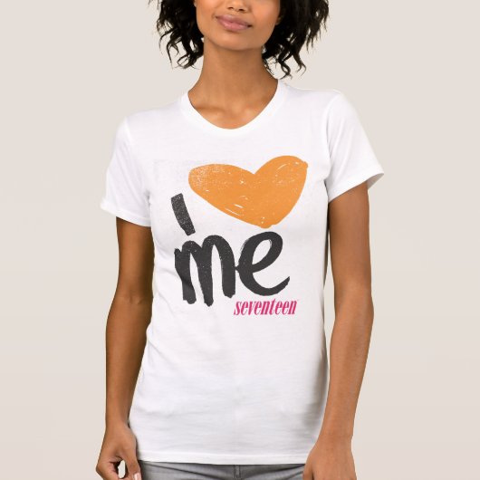 I Herz ich orange T-Shirt (Vorderseite)