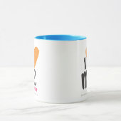 I Herz ich orange Tasse (Zentrum)