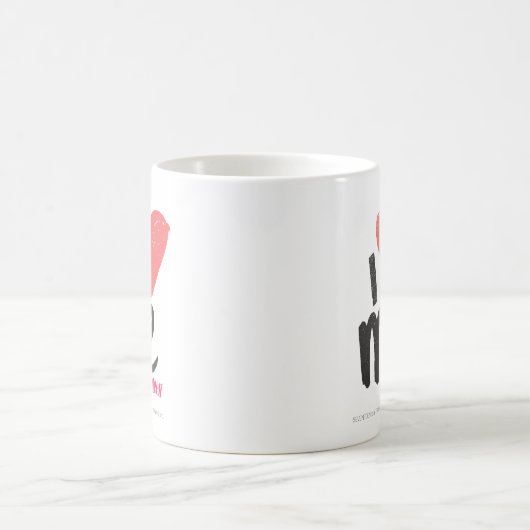 I Herz ich rosa Kaffeetasse (Mittel)