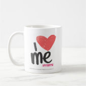I Herz ich rosa Kaffeetasse (Links)