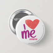 I Herz ich rosa/lila Button (Vorne & Hinten)