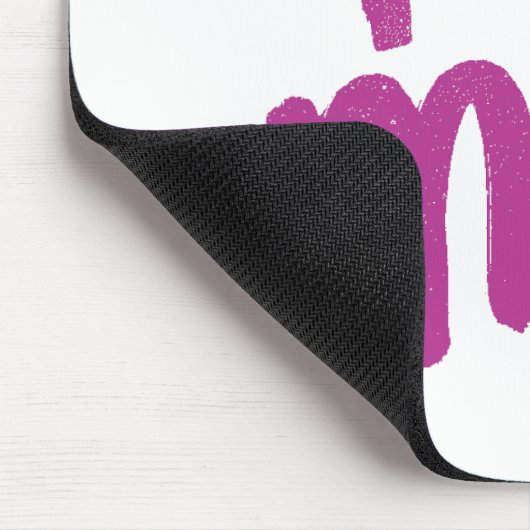 I Herz ich rosa/lila Mousepad (Ecke)