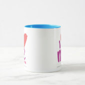 I Herz ich rosa/lila Tasse (Zentrum)