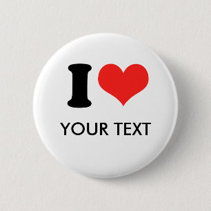 I HERZ (Ihr Text) Button