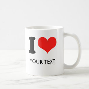 I HERZ (Ihr Text) Kaffeetasse