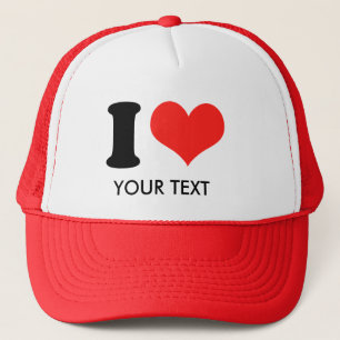I HERZ (Ihr Text) Truckerkappe
