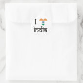 I "Herz Indien" - I Liebe Indien Runder Aufkleber (Tasche)