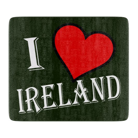 I Herz Irland wt cbcnt Schneidebrett (Vorderseite)