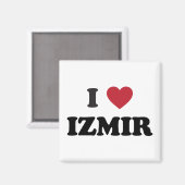 I Herz Izmir Türkei Magnet (Vorderseite/Rückseite)