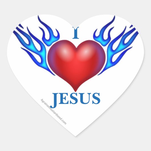 I Herz Jesus Herz-Aufkleber (Vorderseite)