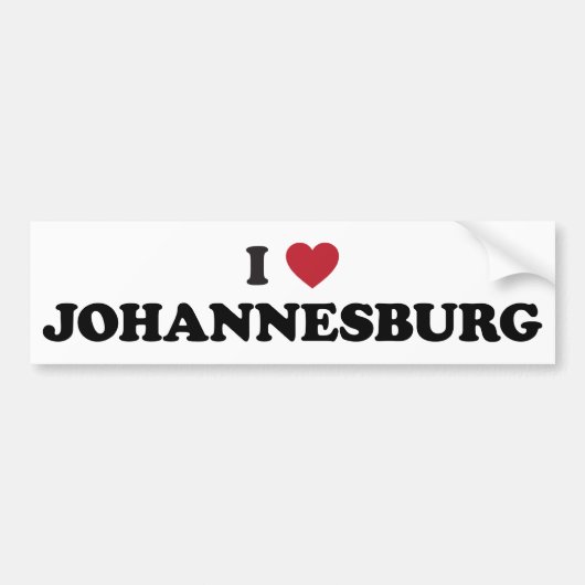 I Herz Johannesburg Südafrika Autoaufkleber (Vorne)