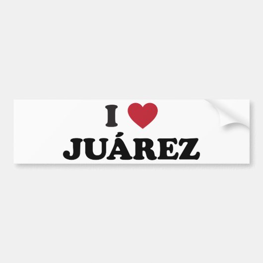I Herz Juarez Mexiko Autoaufkleber (Vorne)