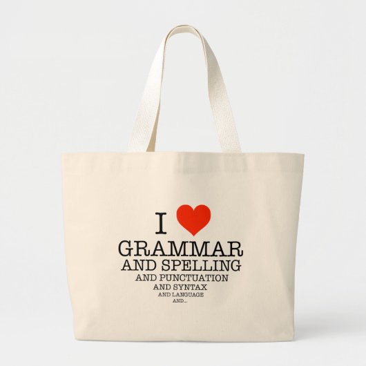 I Herz Jumbo Stoffbeutel (Vorne)