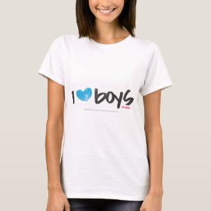 I Herz-Jungen-Aqua T-Shirt